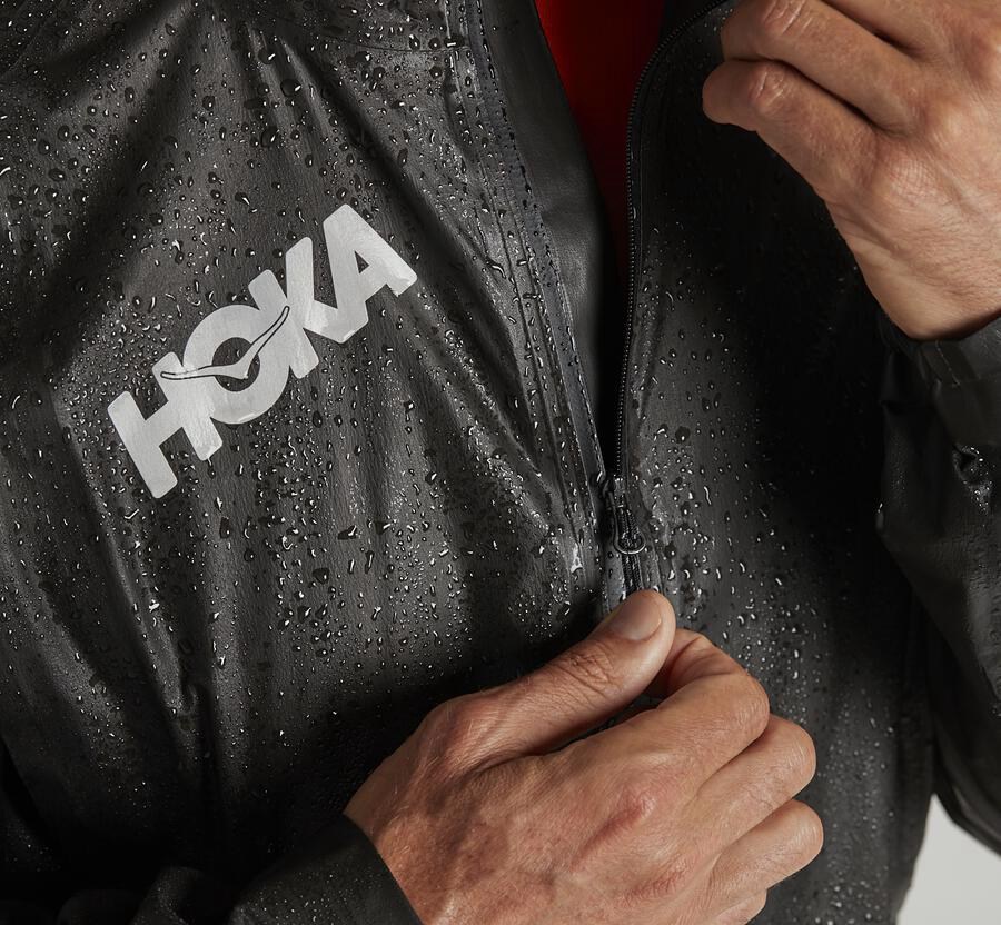 Hoka One One Jackets Mens Black - GORE-TEX Shakedry™ Run - 37248IXSU